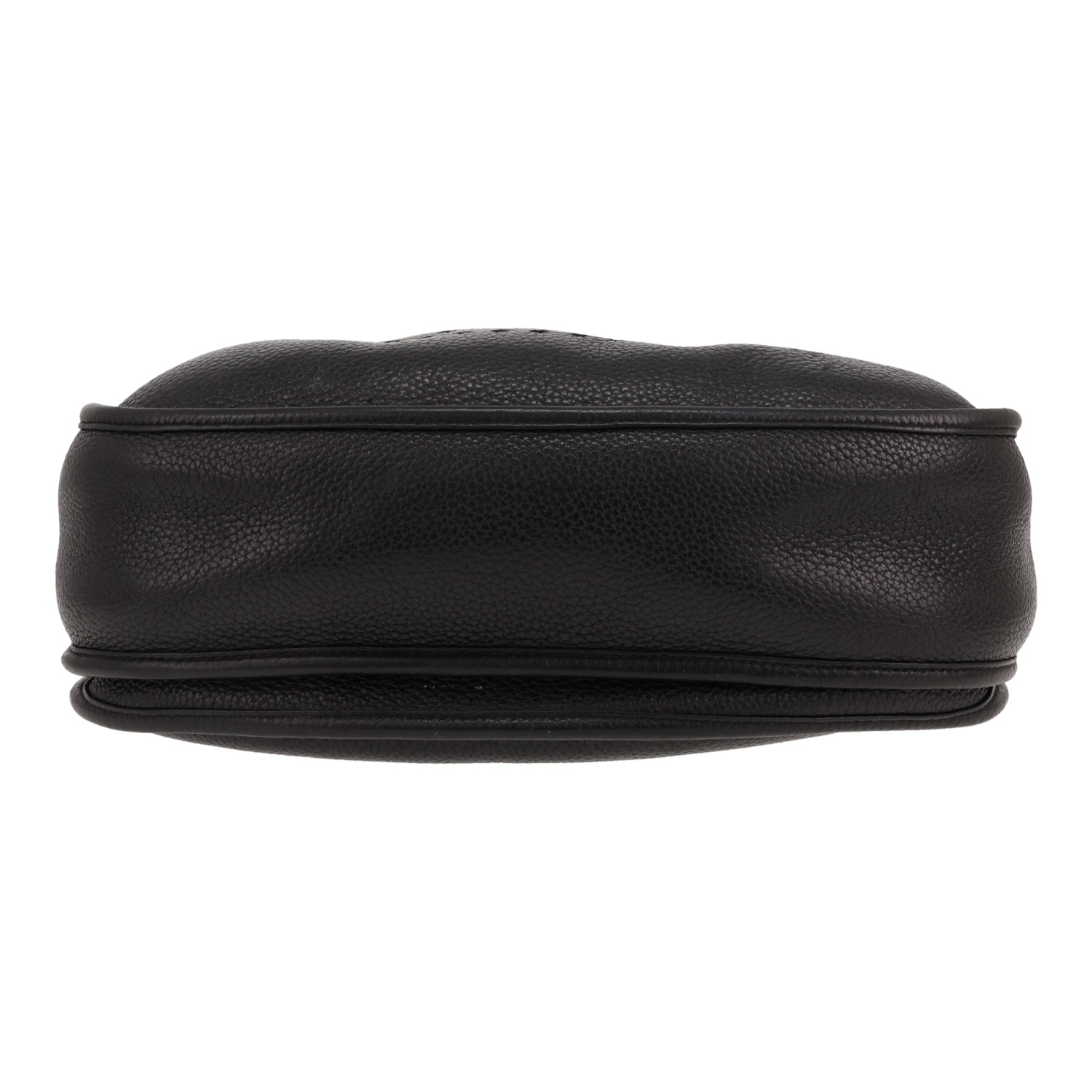 Sac bandoulière Hermès  Evelyne III en cuir togo noir - Detail D1