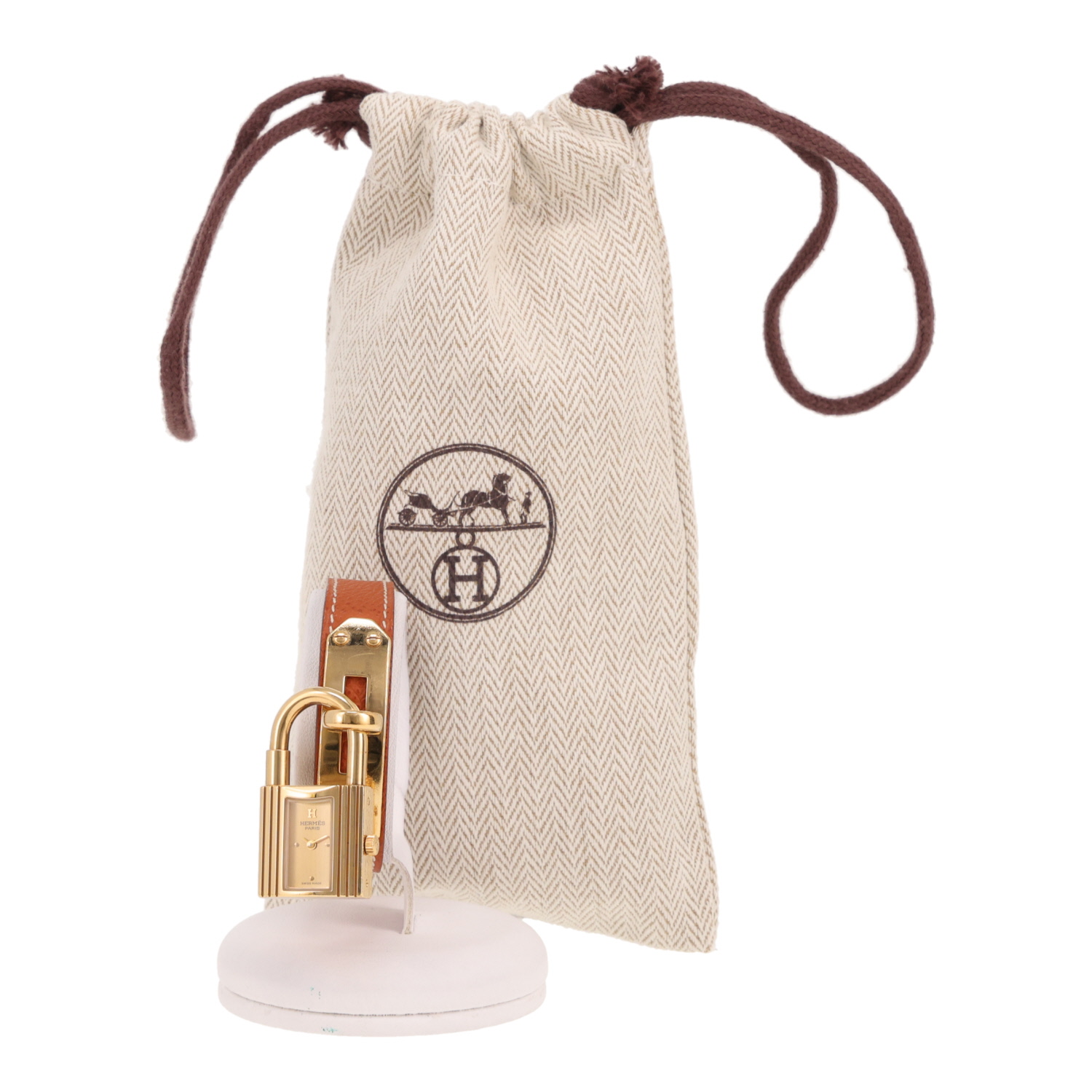 Reloj Hermès Montre Kelly de oro chapado Ref: Hermès - KE1.201  Circa 1990