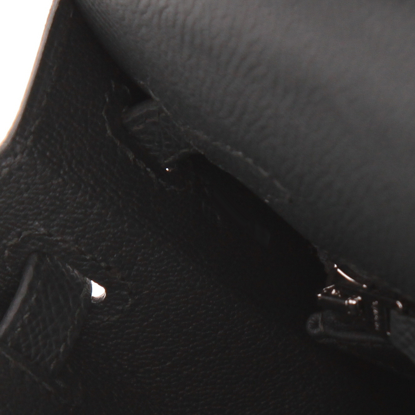 Sac à main Hermès  Kelly 25 cm en cuir epsom Vert Mangrove - Detail D4