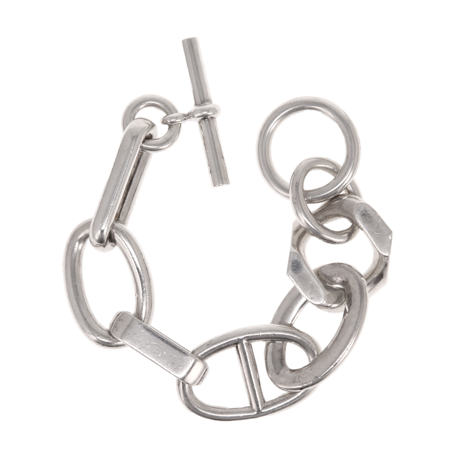 Bracelet Hermès Alea taille XL en argent - Detail D1