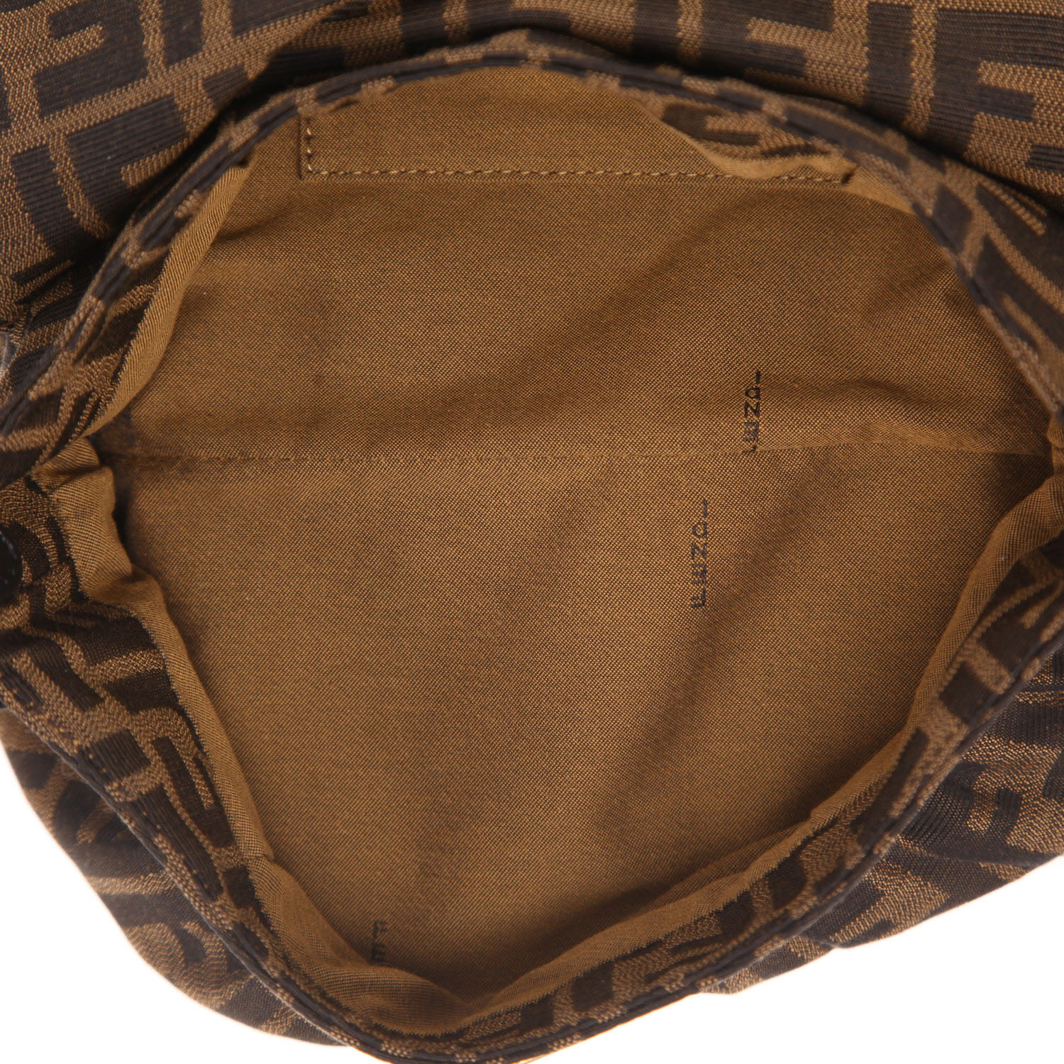 Bolso de mano Fendi   en lona monogram marrón y cuero negro - Detail D3