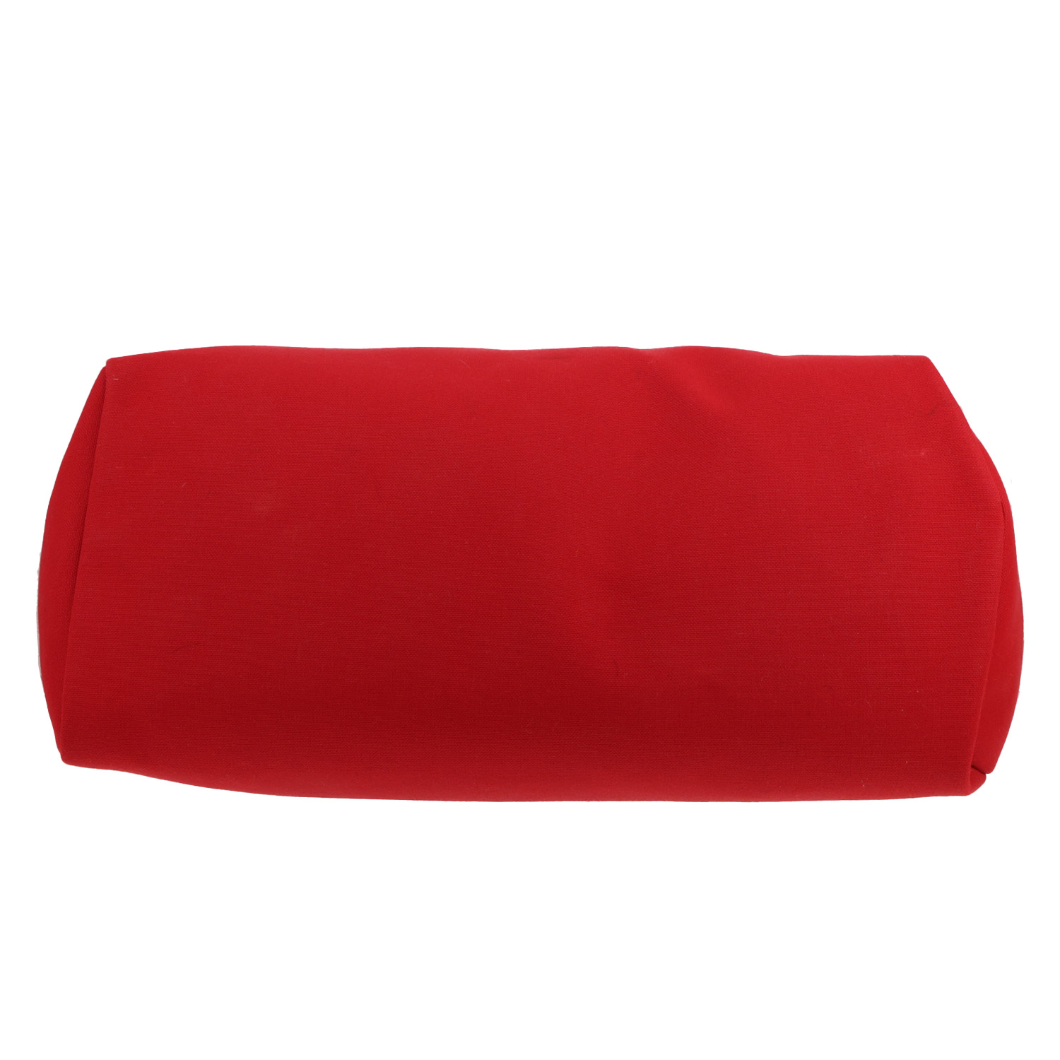 Bolsa de viaje Hermès  Herbag en lona roja y cuero rojo - Detail D1