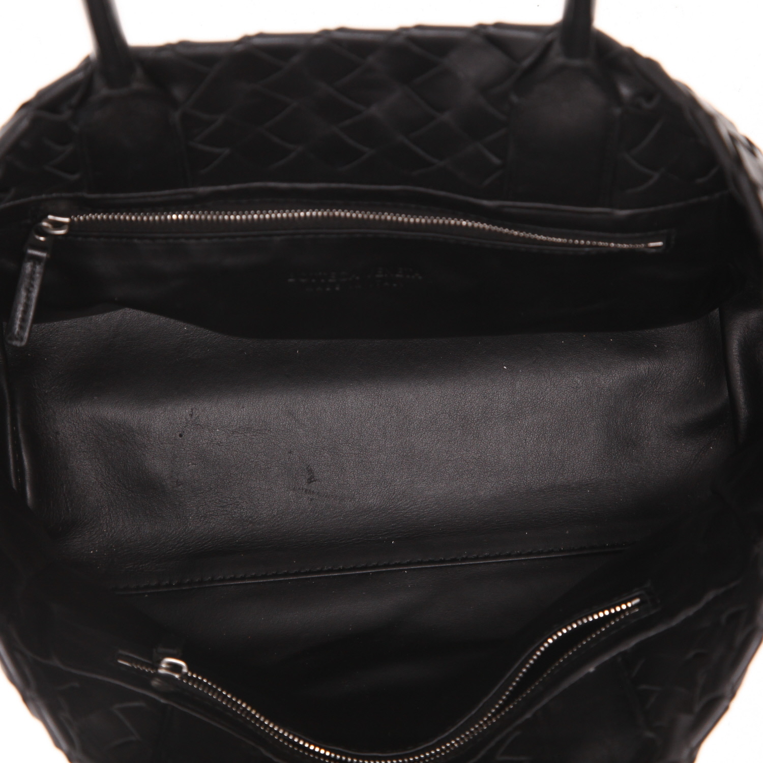 Bolso Cabás Bottega Veneta   en cuero intrecciato negro - Detail D3