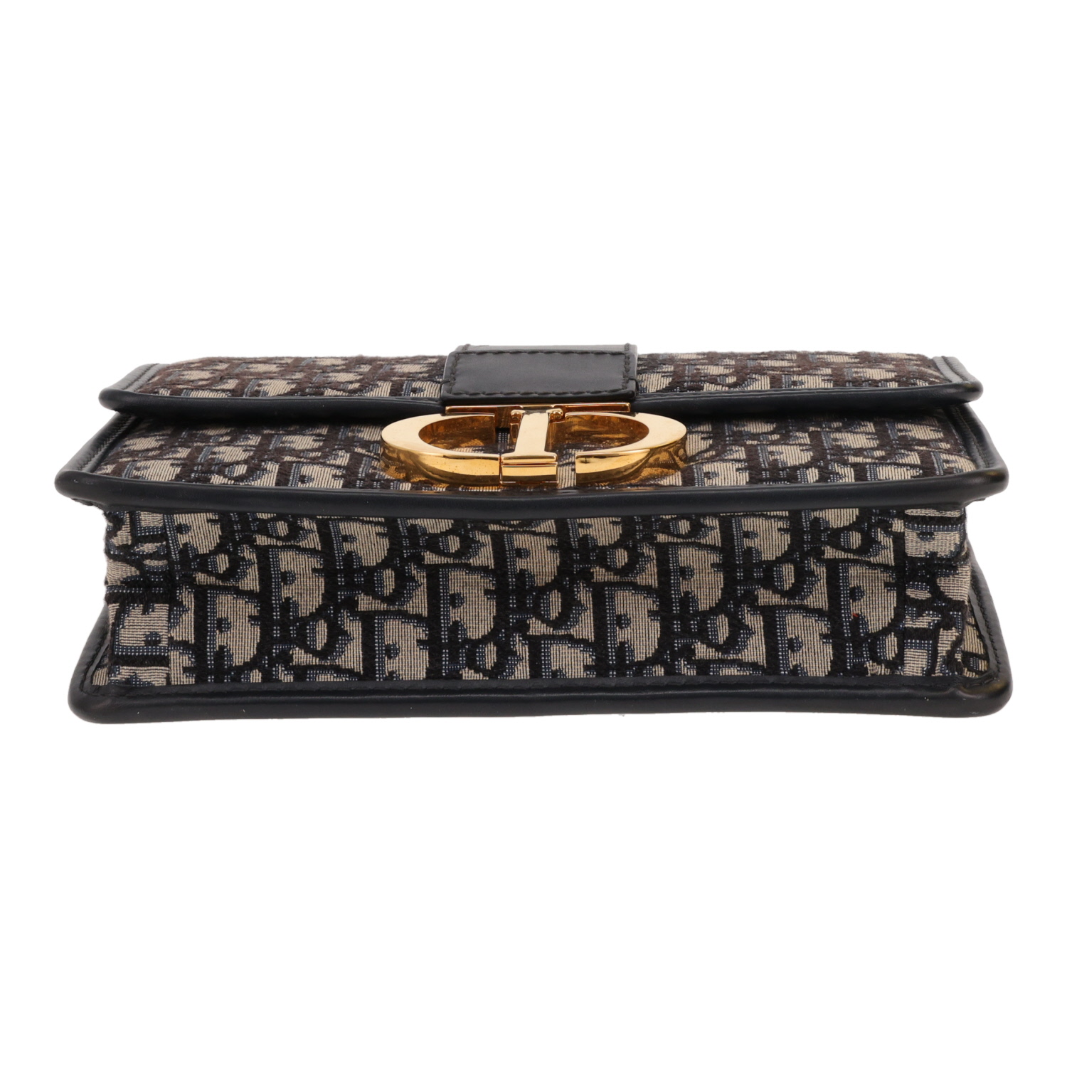 Borsa Dior  30 Montaigne in tessuto a monogramma Oblique blu marino e pelle blu marino - Detail D1