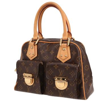Bolso de mano Louis Vuitton  Manhattan en lona Monogram marrón y cuero natural