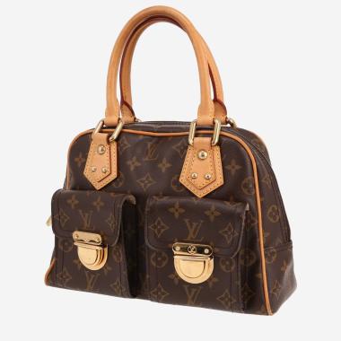 Sac à main Louis Vuitton  Manhattan en toile monogram marron et cuir naturel