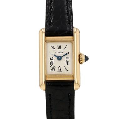 Montre Cartier Mini Tank en or jaune Vers 1990