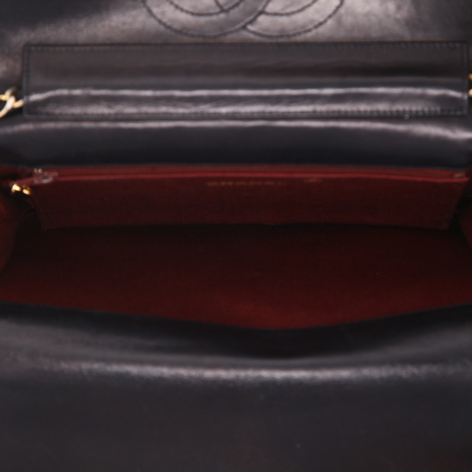 Sac à main Chanel  Vintage en cuir matelassé noir - Detail D3