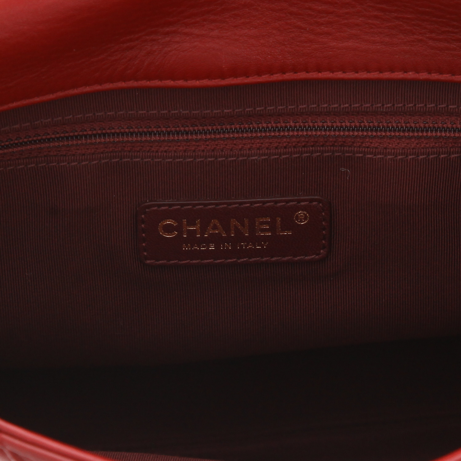 Borsa a tracolla Chanel  Sac à rabat in pelle trapuntata rossa - Detail D2