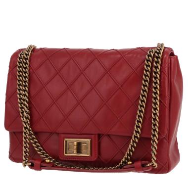 Borsa a tracolla Chanel  Sac à rabat in pelle trapuntata rossa