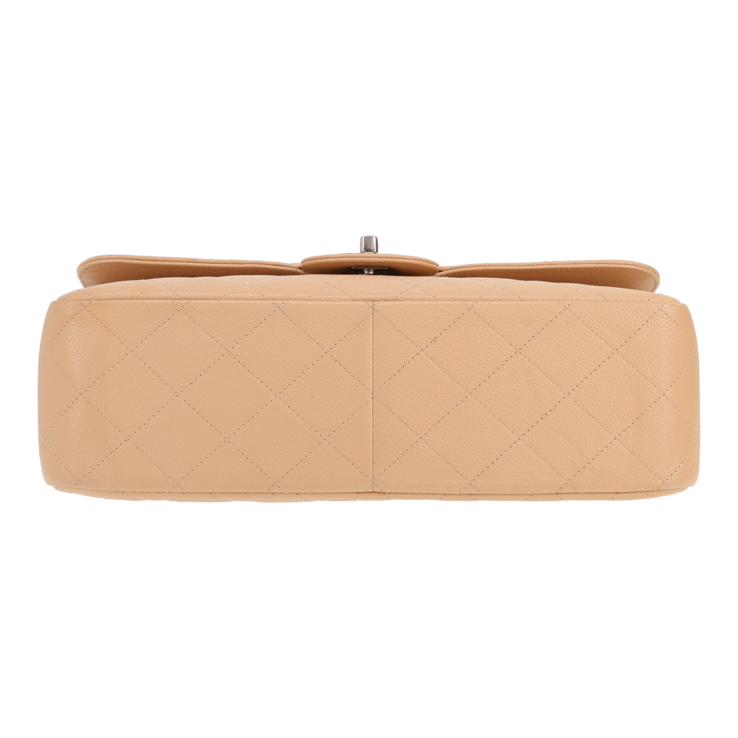 Bolso bandolera Chanel  Timeless Jumbo en cuero granulado acolchado beige - Detail D1