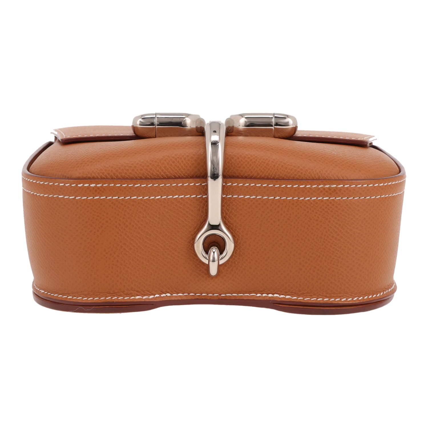 Borsa a tracolla Hermès  Della Cavalleria in pelle Epsom gold - Detail D1