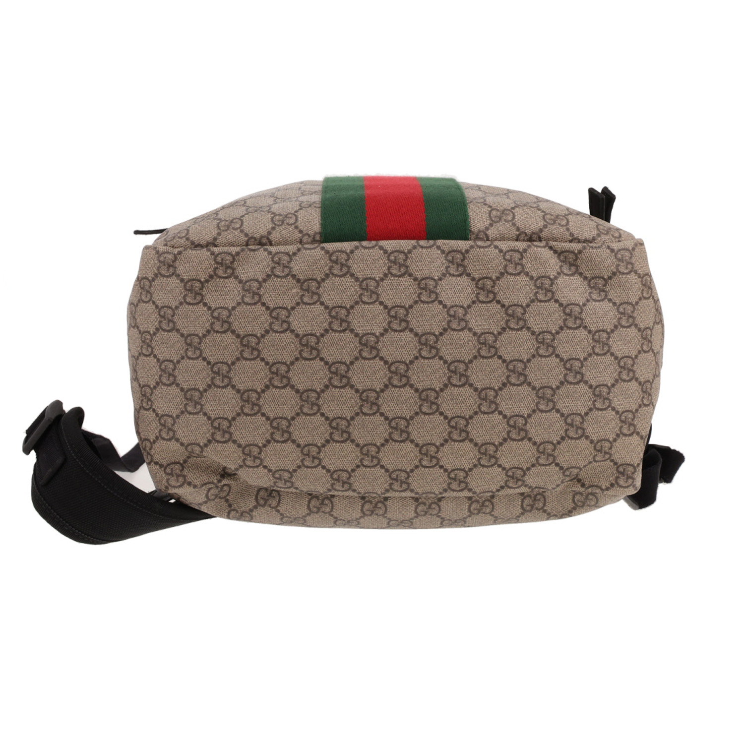 Gucci   backpack  in beige "sûpreme GG" canvas  and brown leather - Detail D1