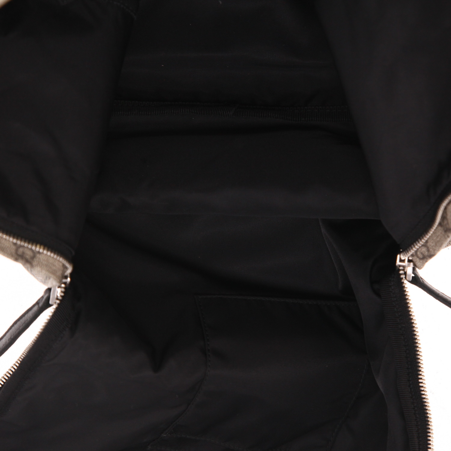 Gucci   backpack  in beige "sûpreme GG" canvas  and brown leather - Detail D3