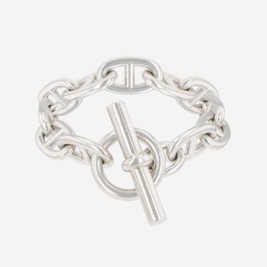 Bracelet Hermès Chaîne d'Ancre très grand modèle en argent