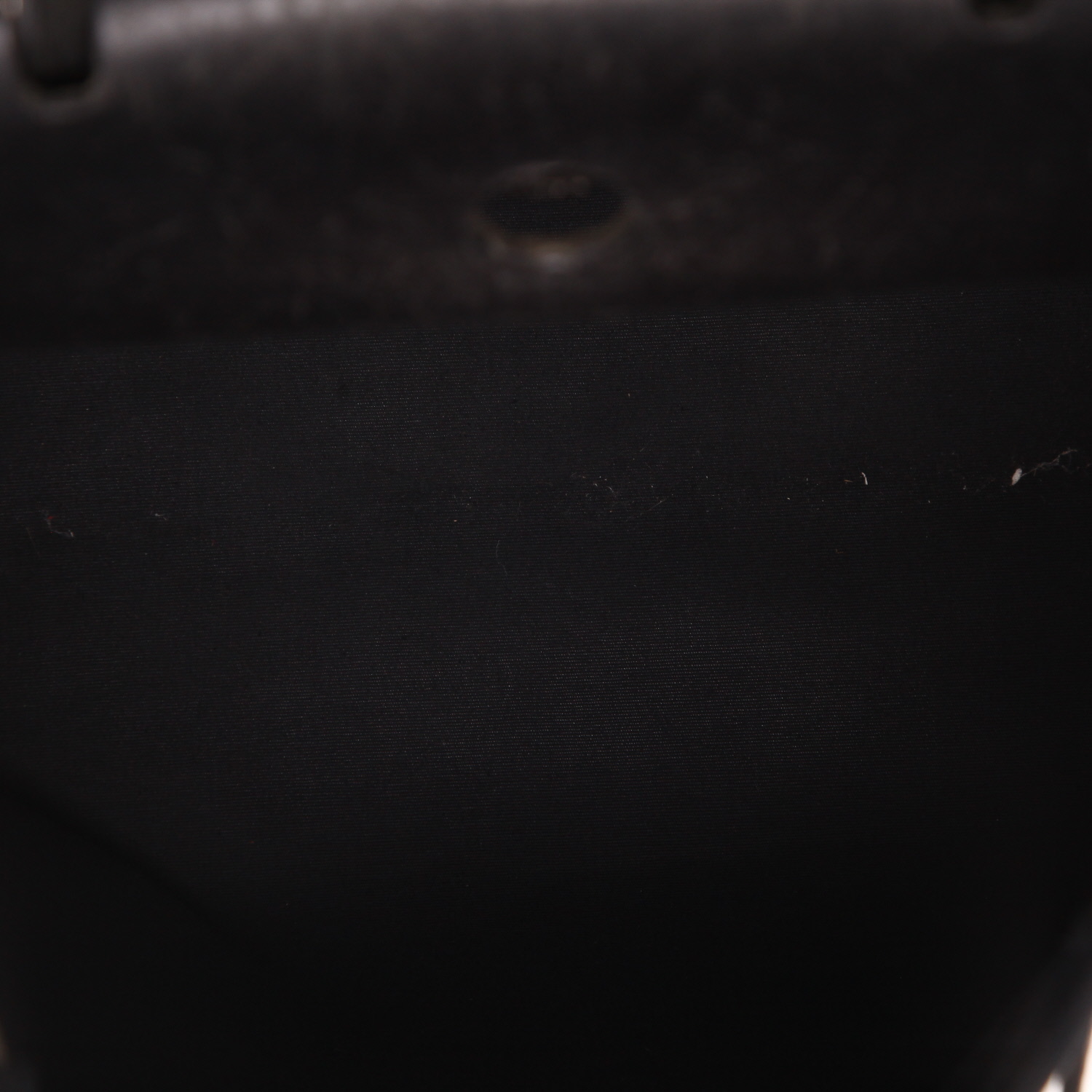 Sac porté épaule ou main Hermès  Herbag en toile noire et cuir noir - Detail D3