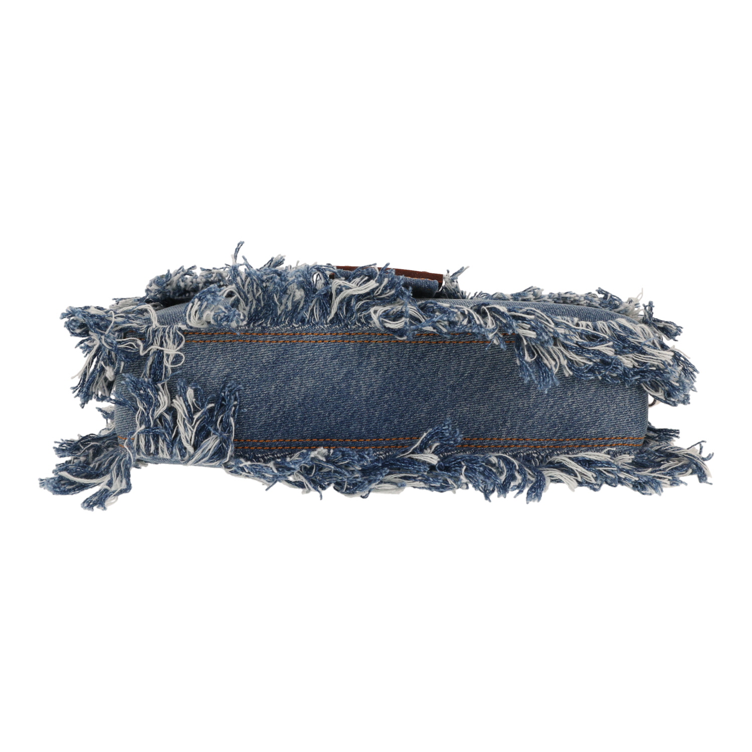 Borsa Fendi  Baguette in tela denim blu - Detail D1