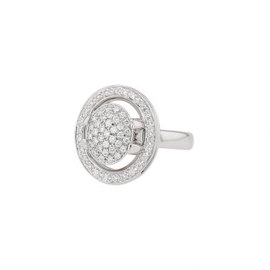 Anello trasformabile Poiray Ma Préférence in oro bianco, diamanti e topazio