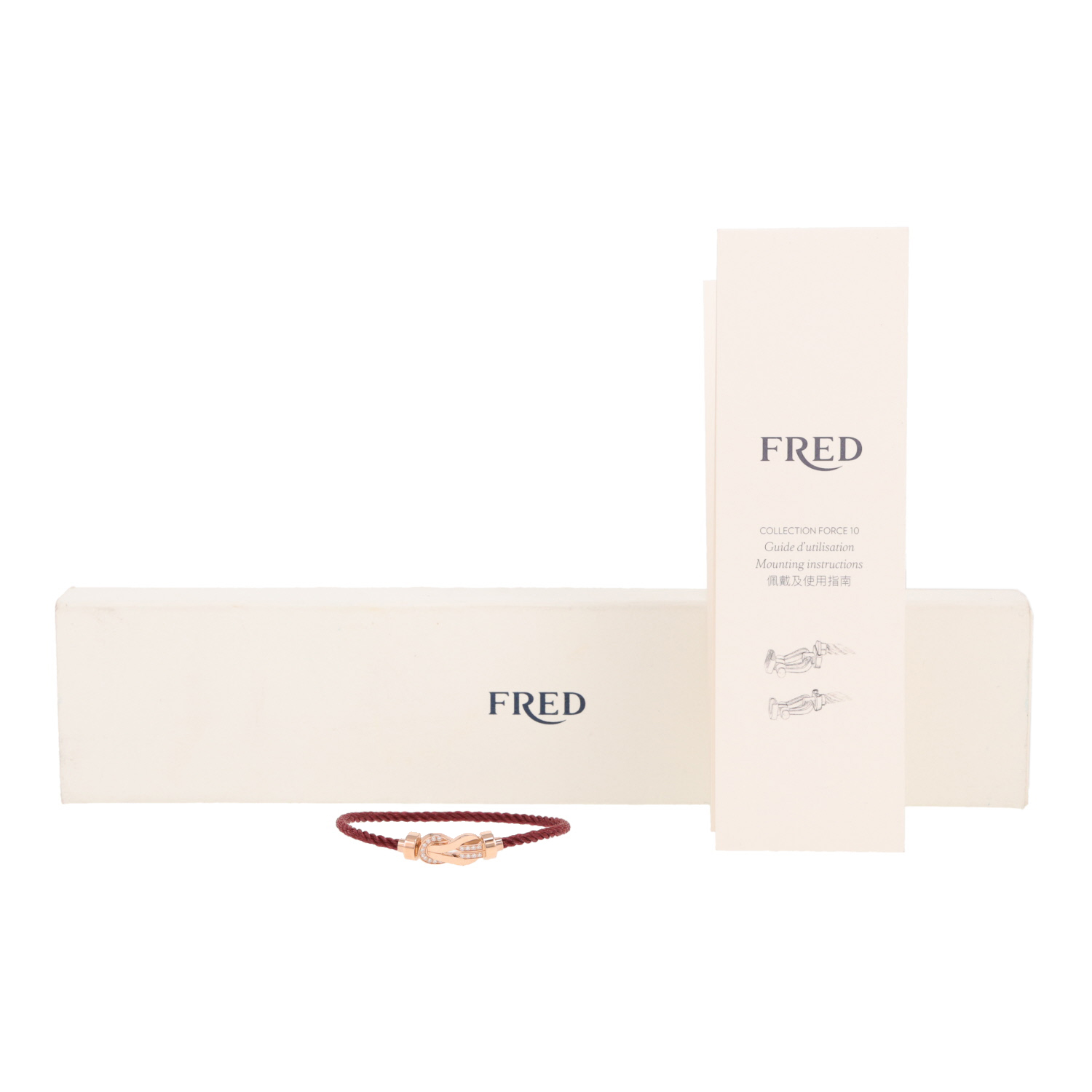 Fred Chance Infinie medium model bracelet in pink gold and diamonds - Detail D1