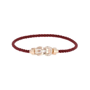 Bracelet Fred Chance Infinie moyen modèle en or rose et diamants