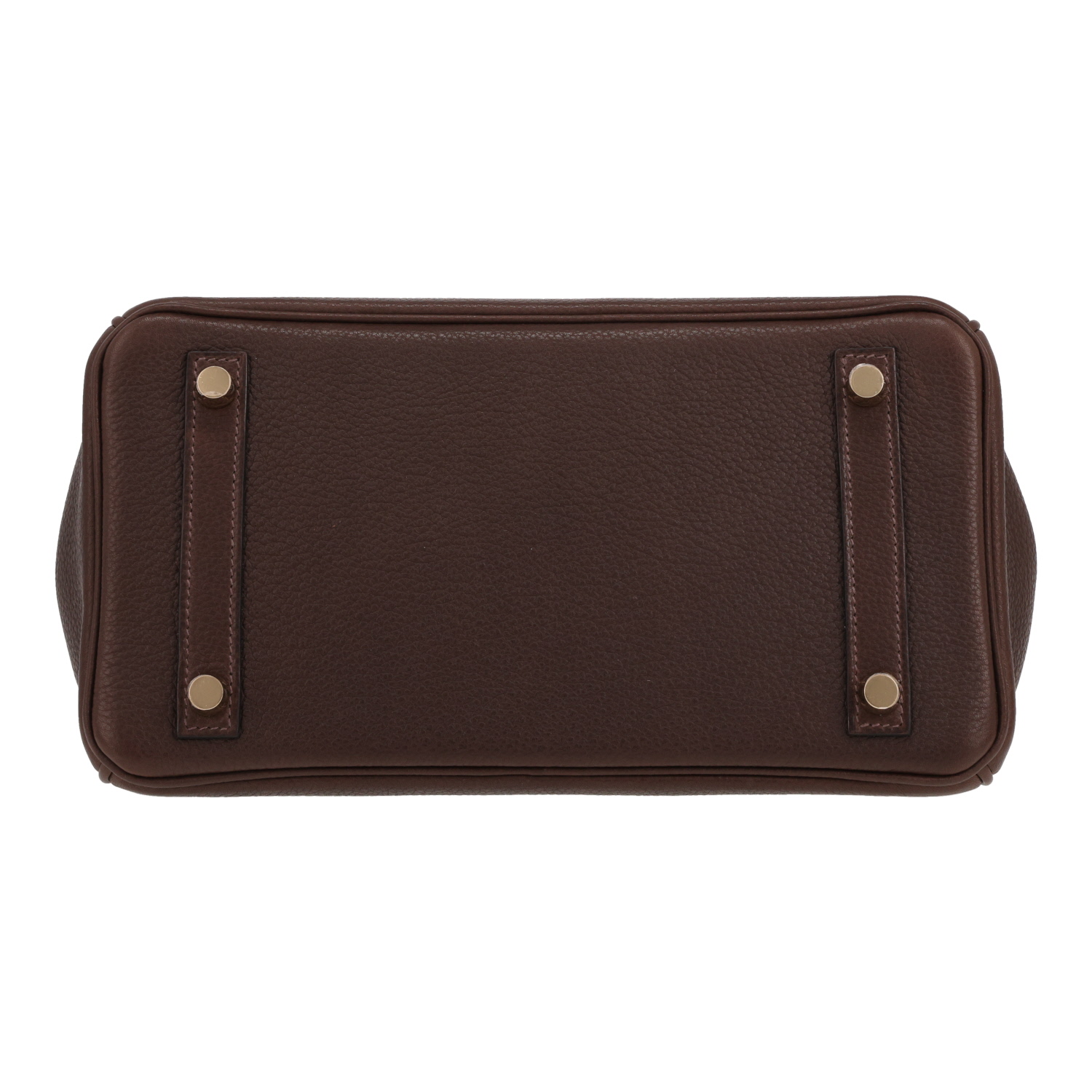 Hermès  Birkin 25 cm handbag  in ebene Barenia Faubourg - Detail D1