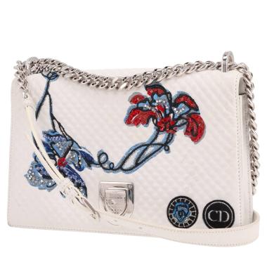 Sac bandoulière Dior  Diorama en cuir blanc