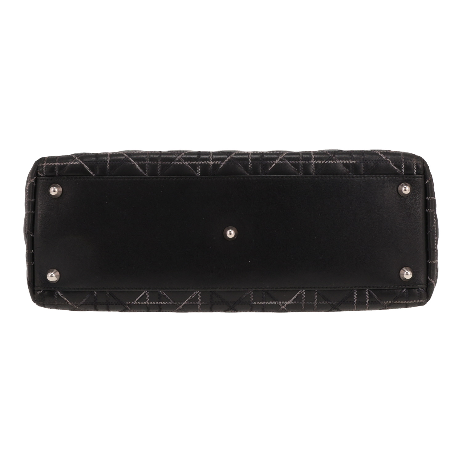 Borsa Dior  Lady Dior modello grande  in pelle nera - Detail D1