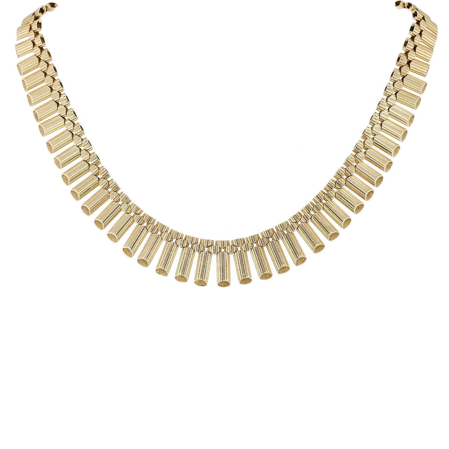 Collier années 1960 Vintage en or jaune