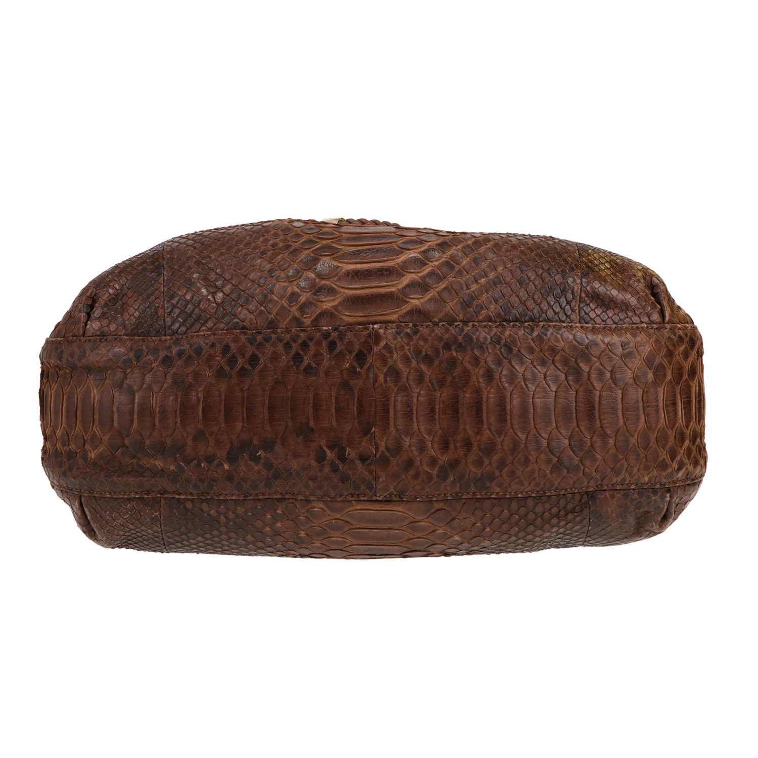 Sac à main Gucci  G-Wave en python marron - Detail D1