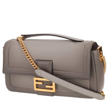 Fendi  Baguette shoulder bag  in grey leather