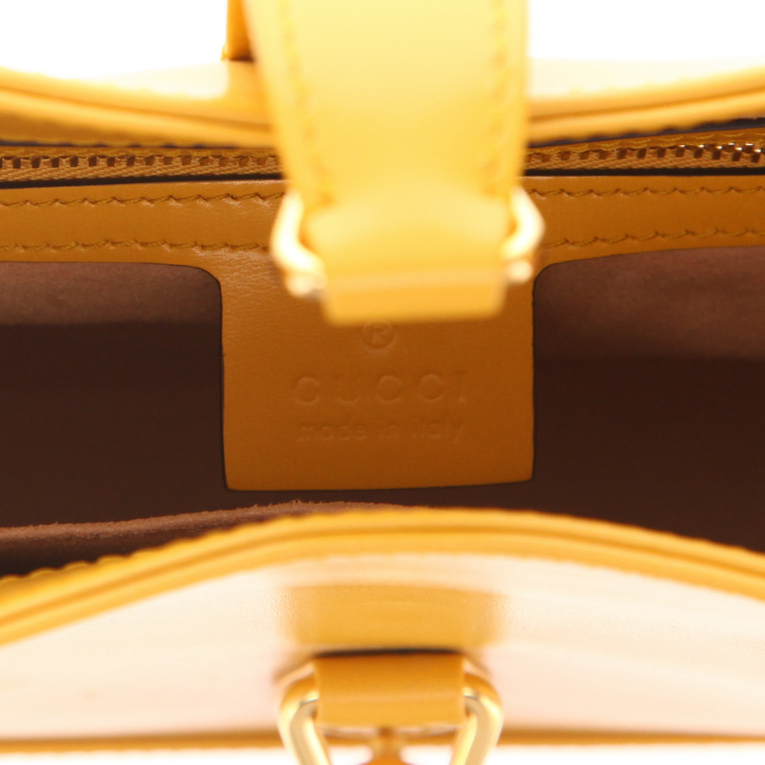 Gucci  Jackie shoulder bag  in yellow leather - Detail D2