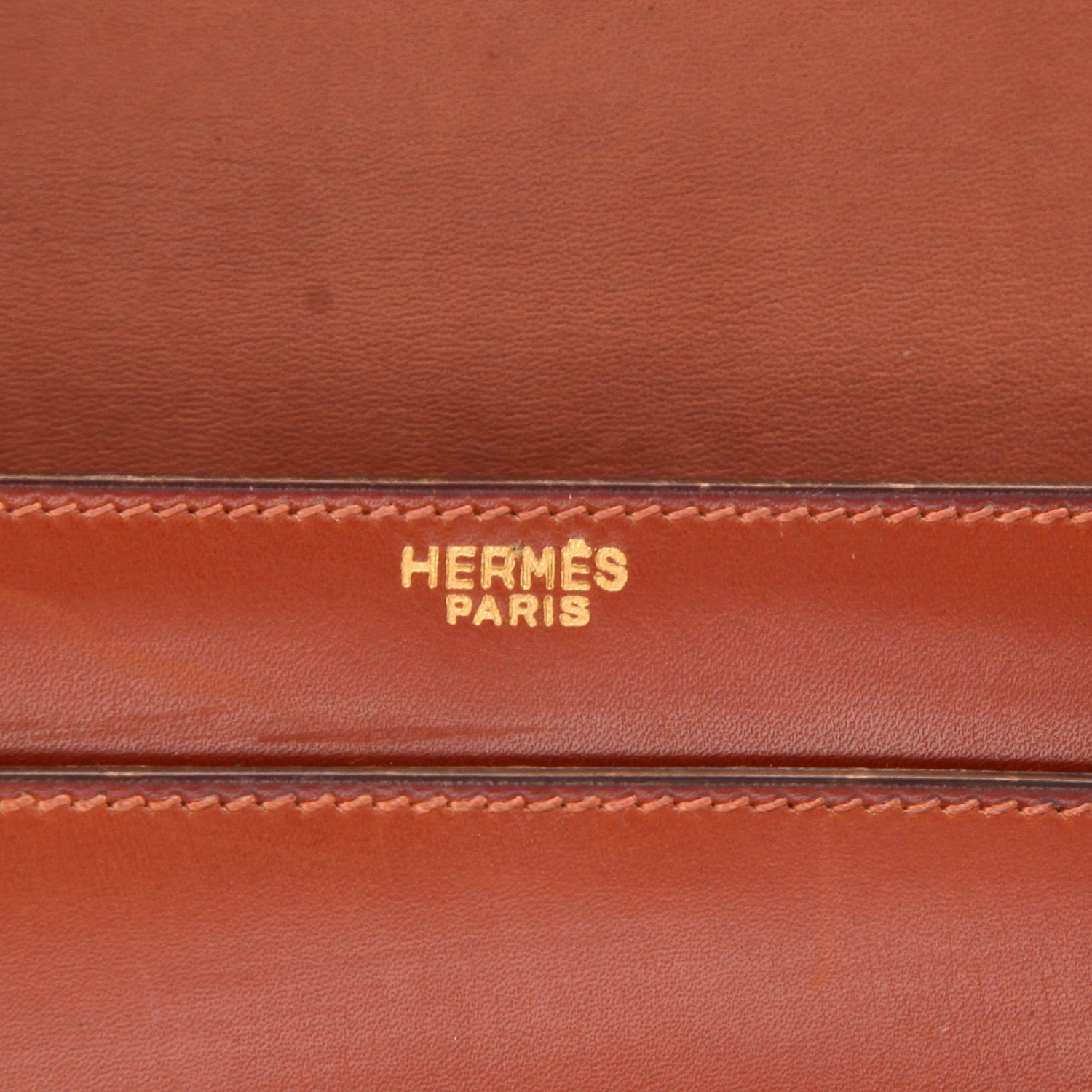 Hermès  Escale handbag  in brick red box leather - Detail D2