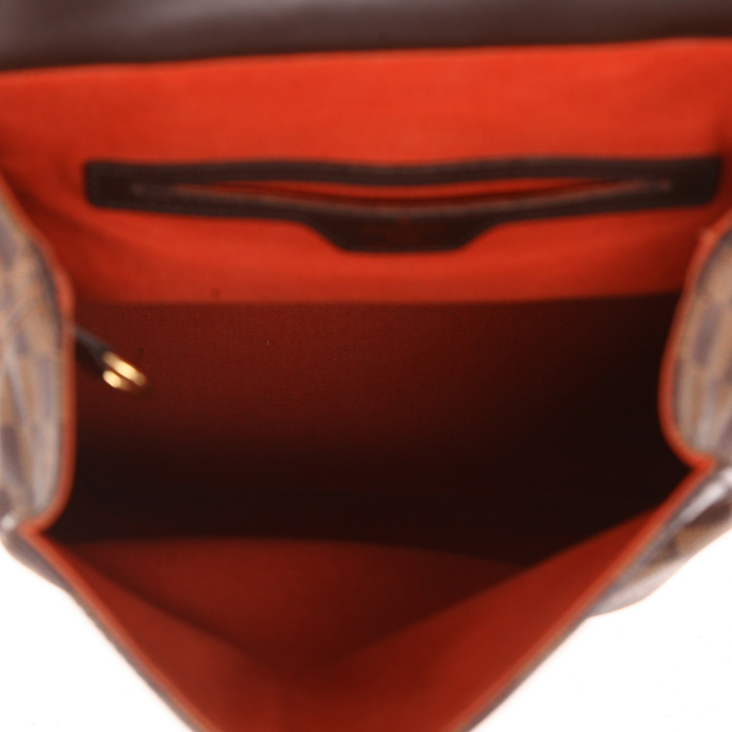 Zaino Louis Vuitton  Soho in tela a scacchi ebana e pelle marrone - Detail D3