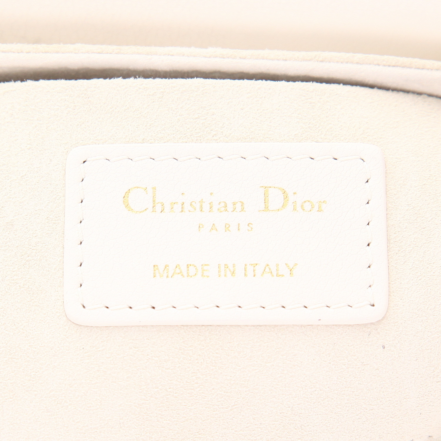 Dior  Top Handle Dior Jolie mini  handbag  in white leather cannage - Detail D2
