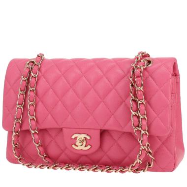 Sac à main Chanel  Timeless Classic en cuir grainé matelassé rose