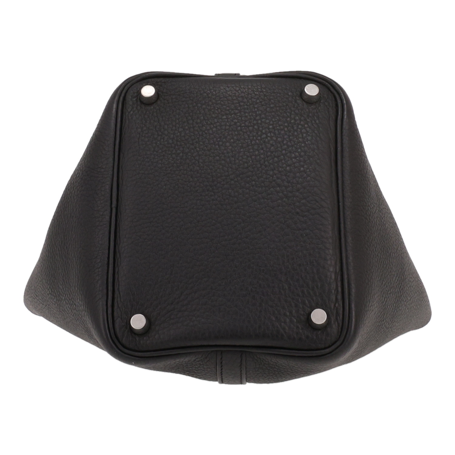 Hermès  Picotin 18 cm handbag  in black leather taurillon clémence - Detail D1