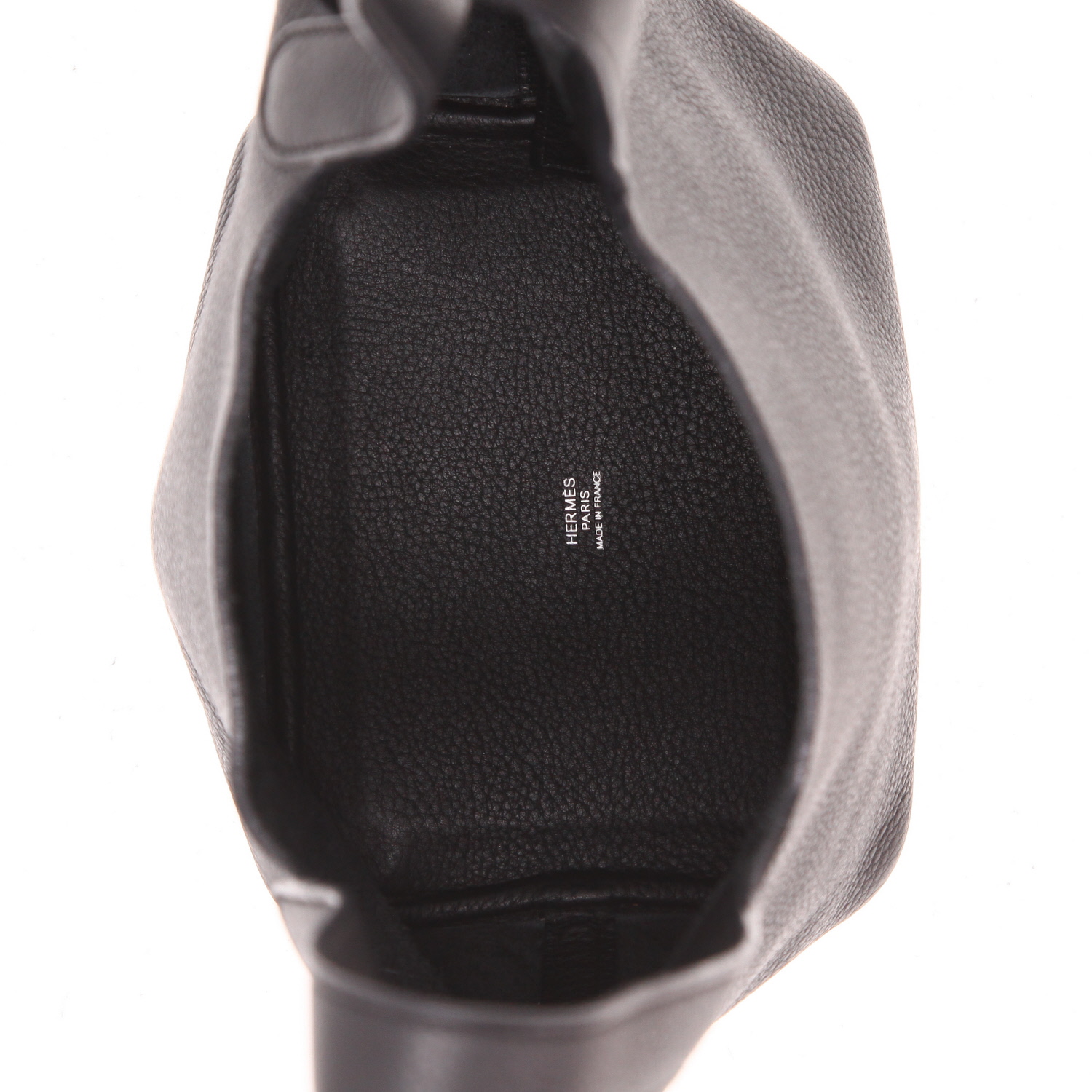 Hermès  Picotin 18 cm handbag  in black leather taurillon clémence - Detail D3