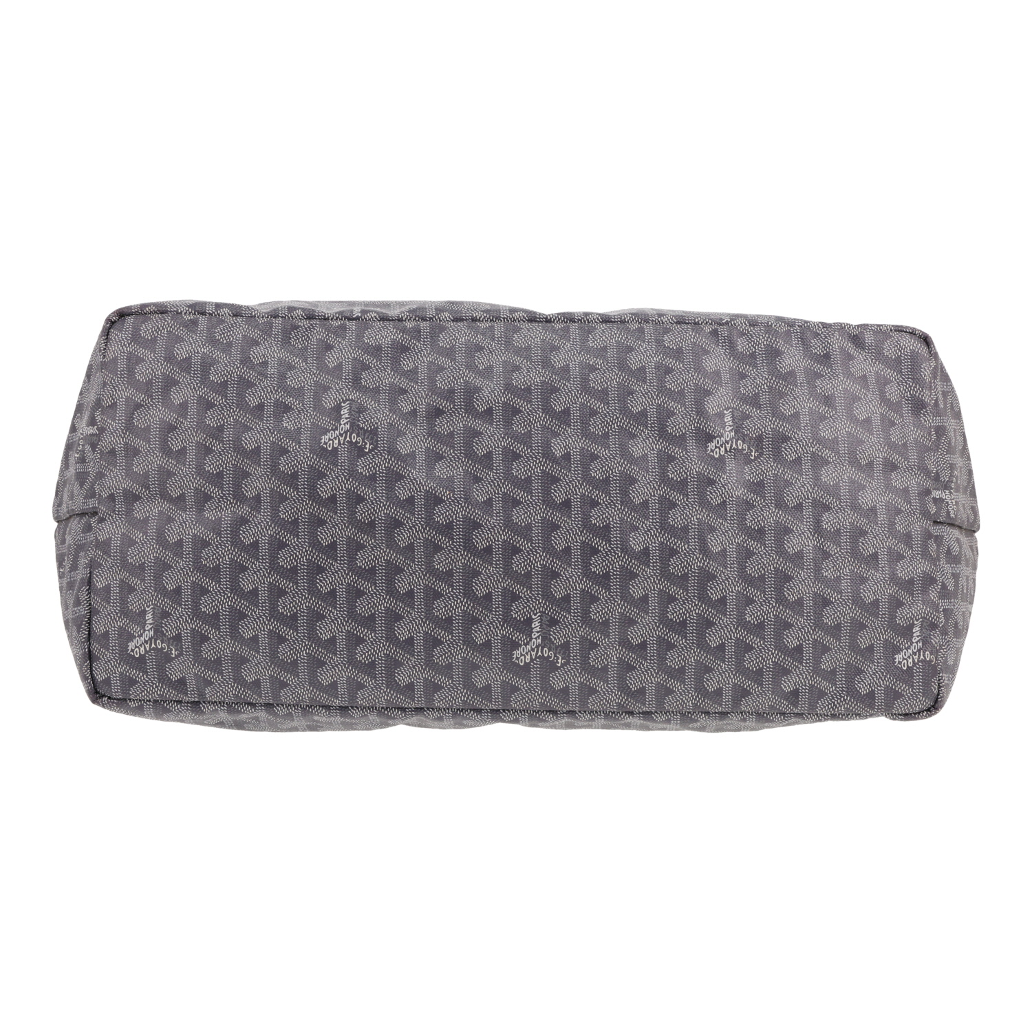 Borsa shopping Goyard Saint-Louis, modello grande, in tela Goyardine grigia e pelle grigia - Detail D1