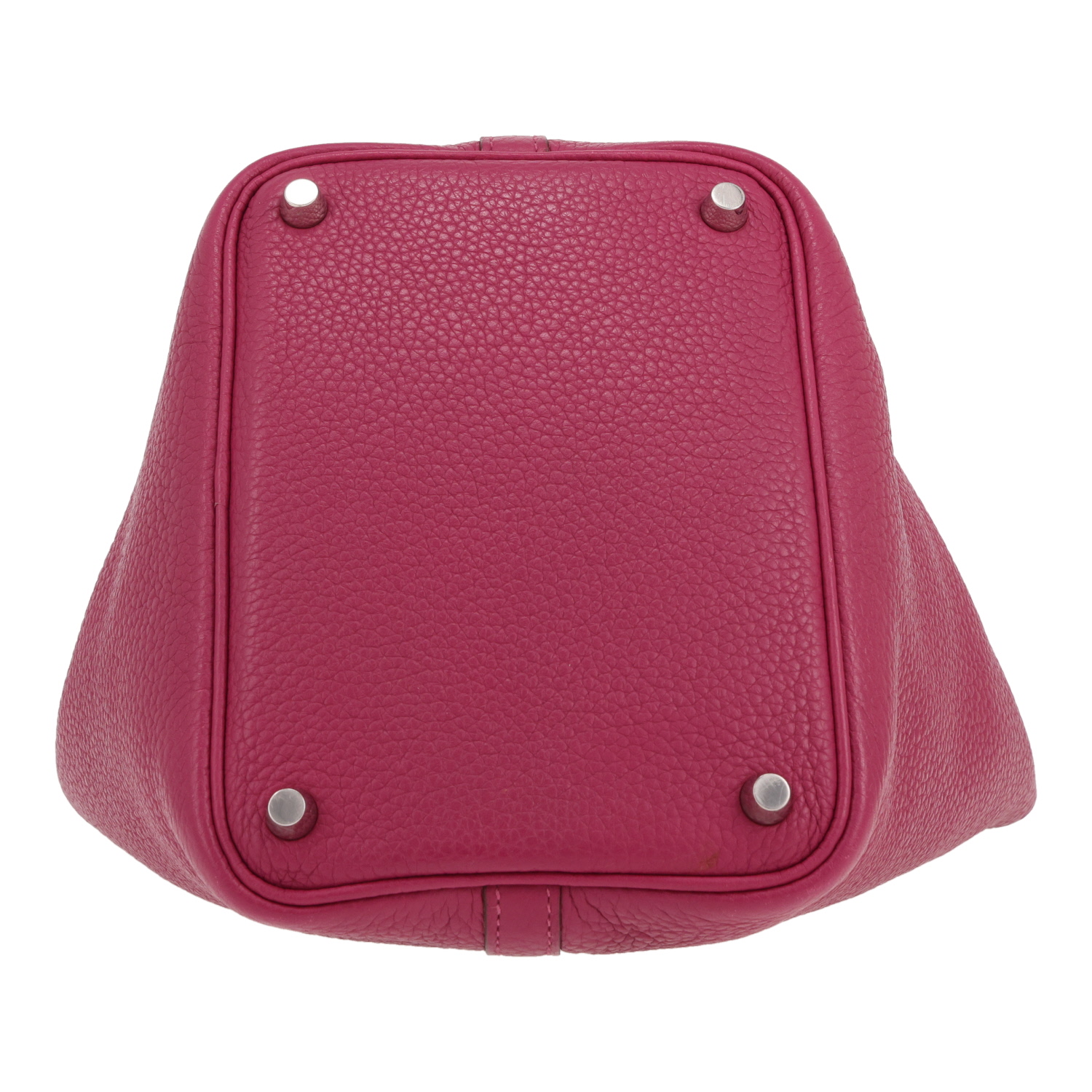 Sac à main Hermès  Picotin 18 cm en cuir taurillon clémence rose Tosca - Detail D1