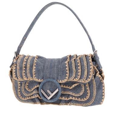 Fendi  Kan I handbag  in blue denim canvas