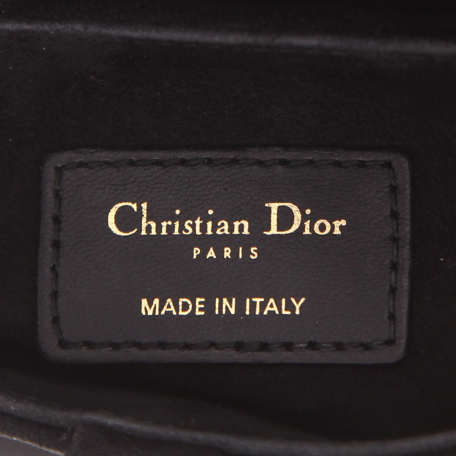 Dior  Saddle mini  handbag  in black velvet - Detail D2