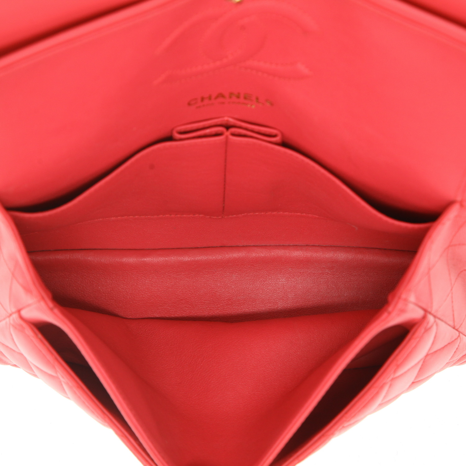 Bolso de mano Chanel  Timeless Classic en cuero acolchado rosa - Detail D3