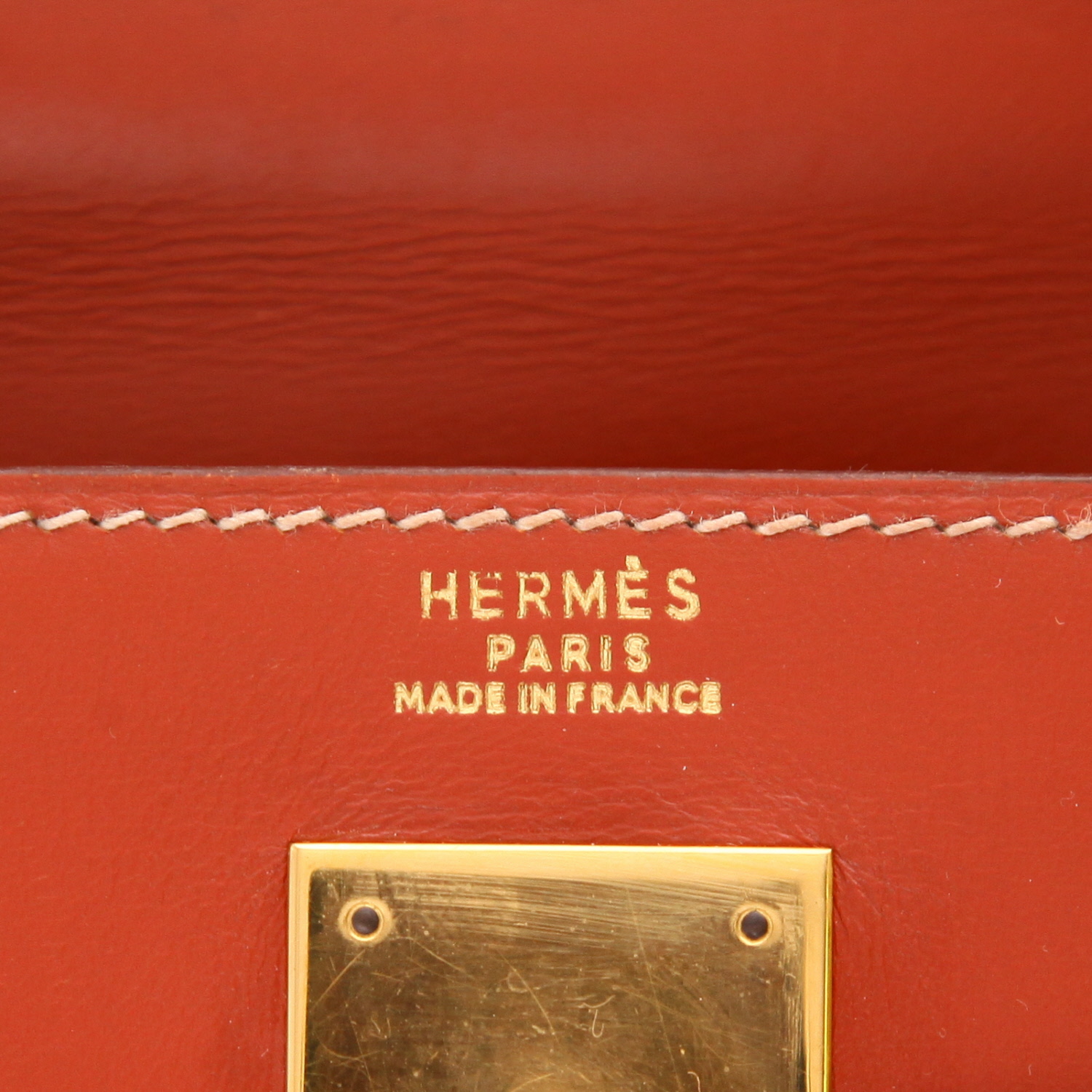 Borsa Hermès Kelly da 32 cm in pelle Box Etrusca - Detail D2