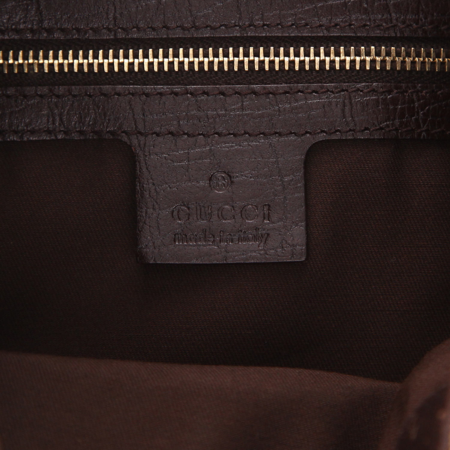 Sac à main Gucci  Gucci Vintage en toile sûpreme GG beige et marron et cuir marron - Detail D2