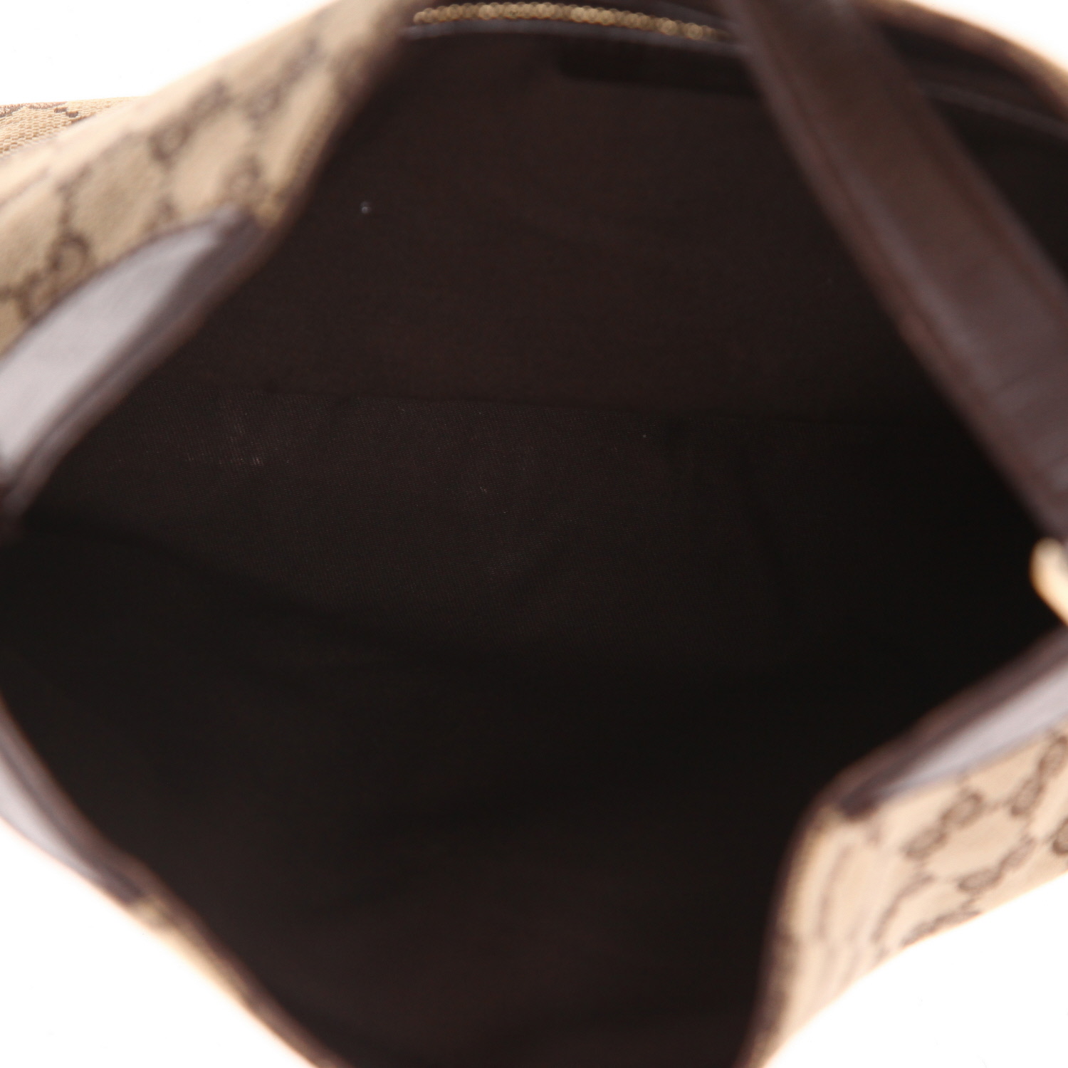 Sac à main Gucci  Gucci Vintage en toile sûpreme GG beige et marron et cuir marron - Detail D3