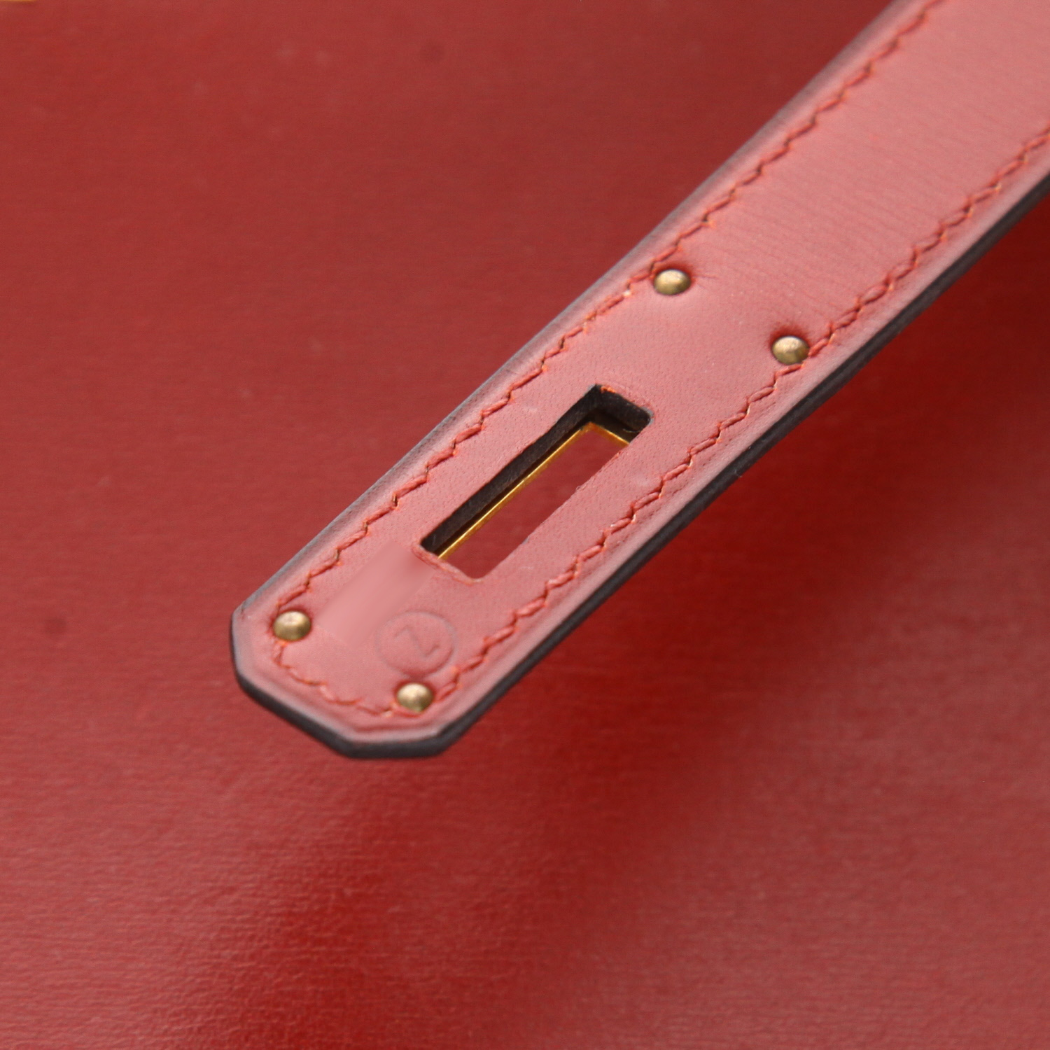 Borsa Hermès  Kelly 32 cm in pelle box rosso Vif - Detail D4
