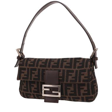 Sac à main Fendi  Baguette en toile siglée marron et cuir marron