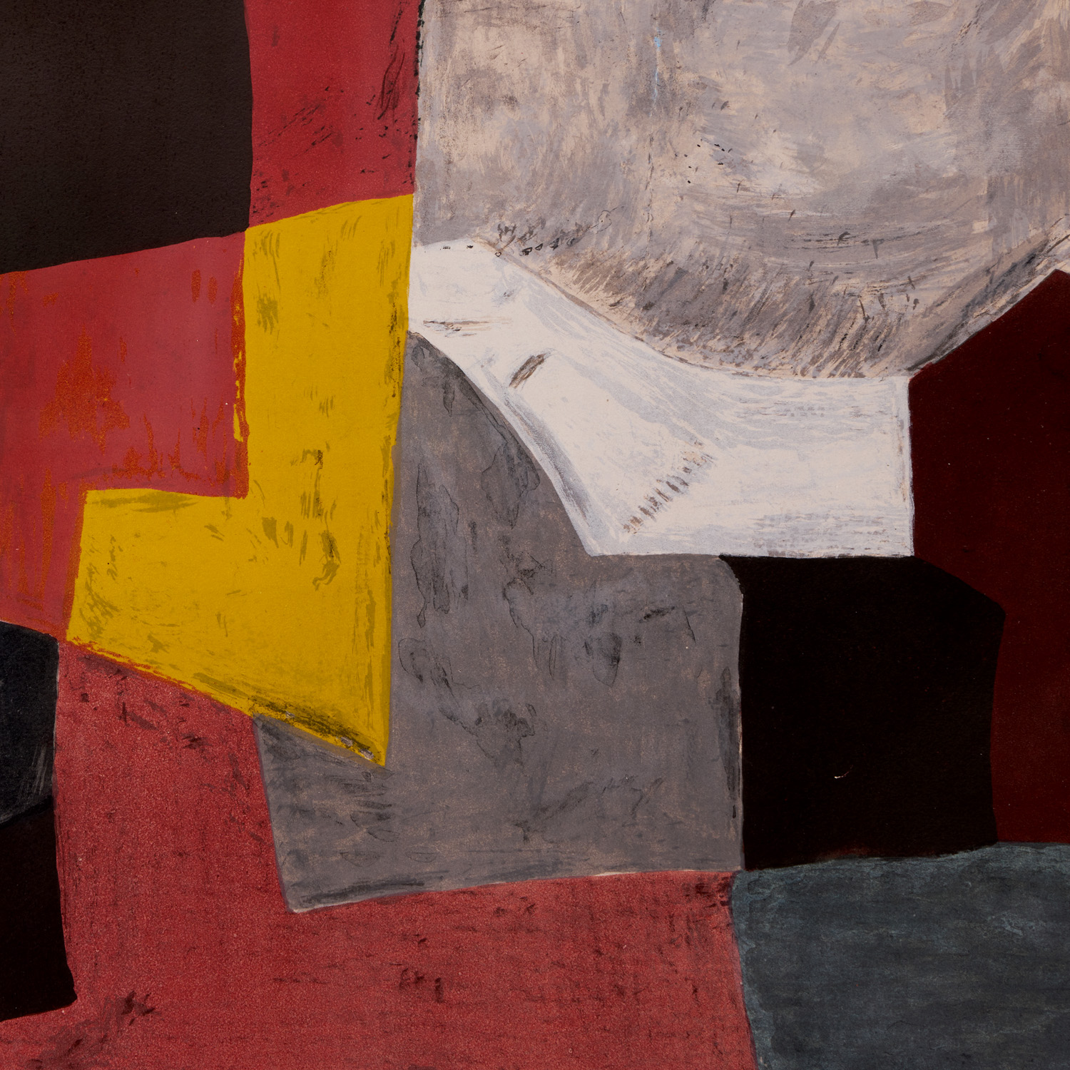 Composition grise, rouge et jaune - 1960 - Detail D1