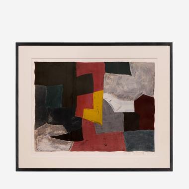 Composition grise, rouge et jaune - 1960