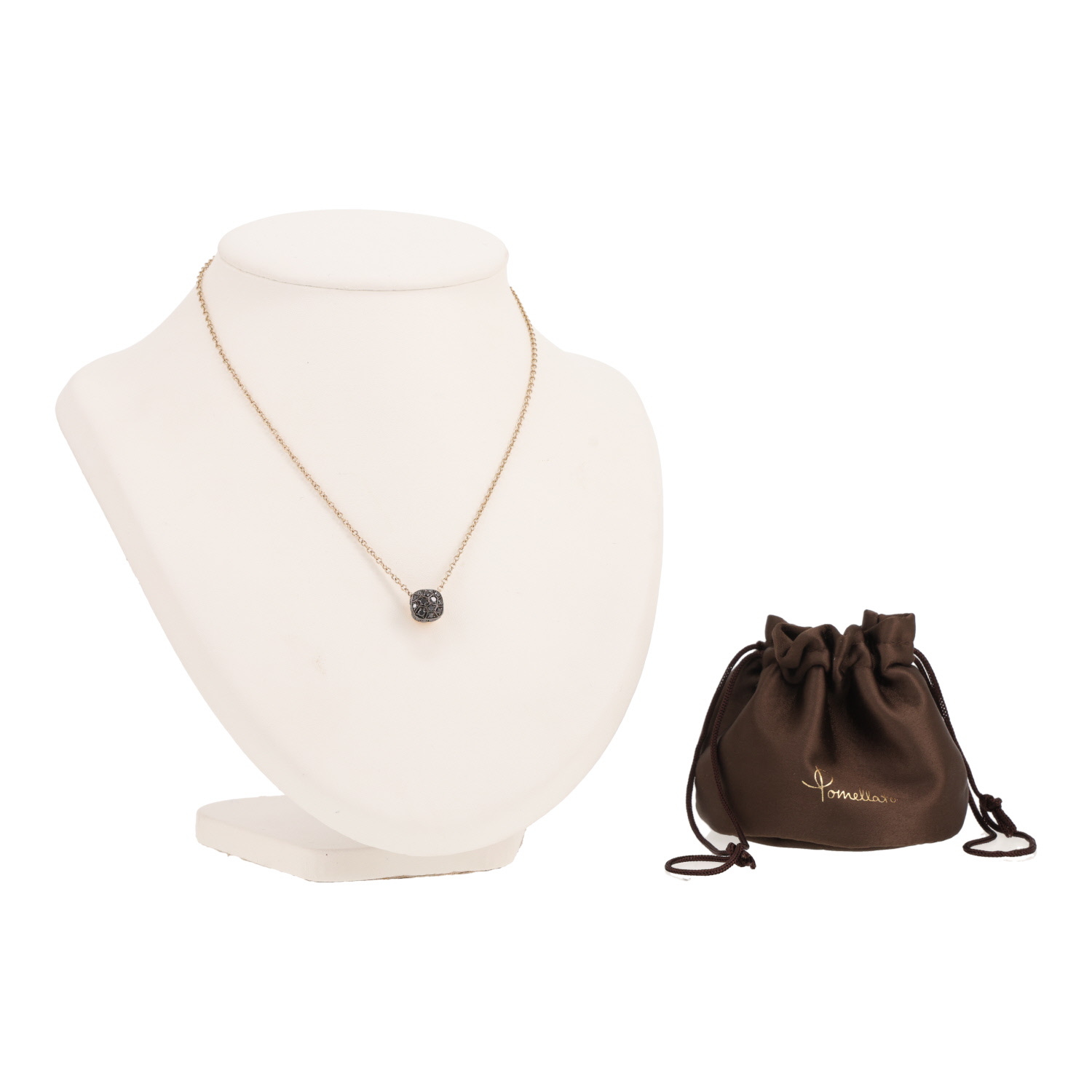 Pomellato Nudo Classic necklace in pink gold and diamonds - Detail D2